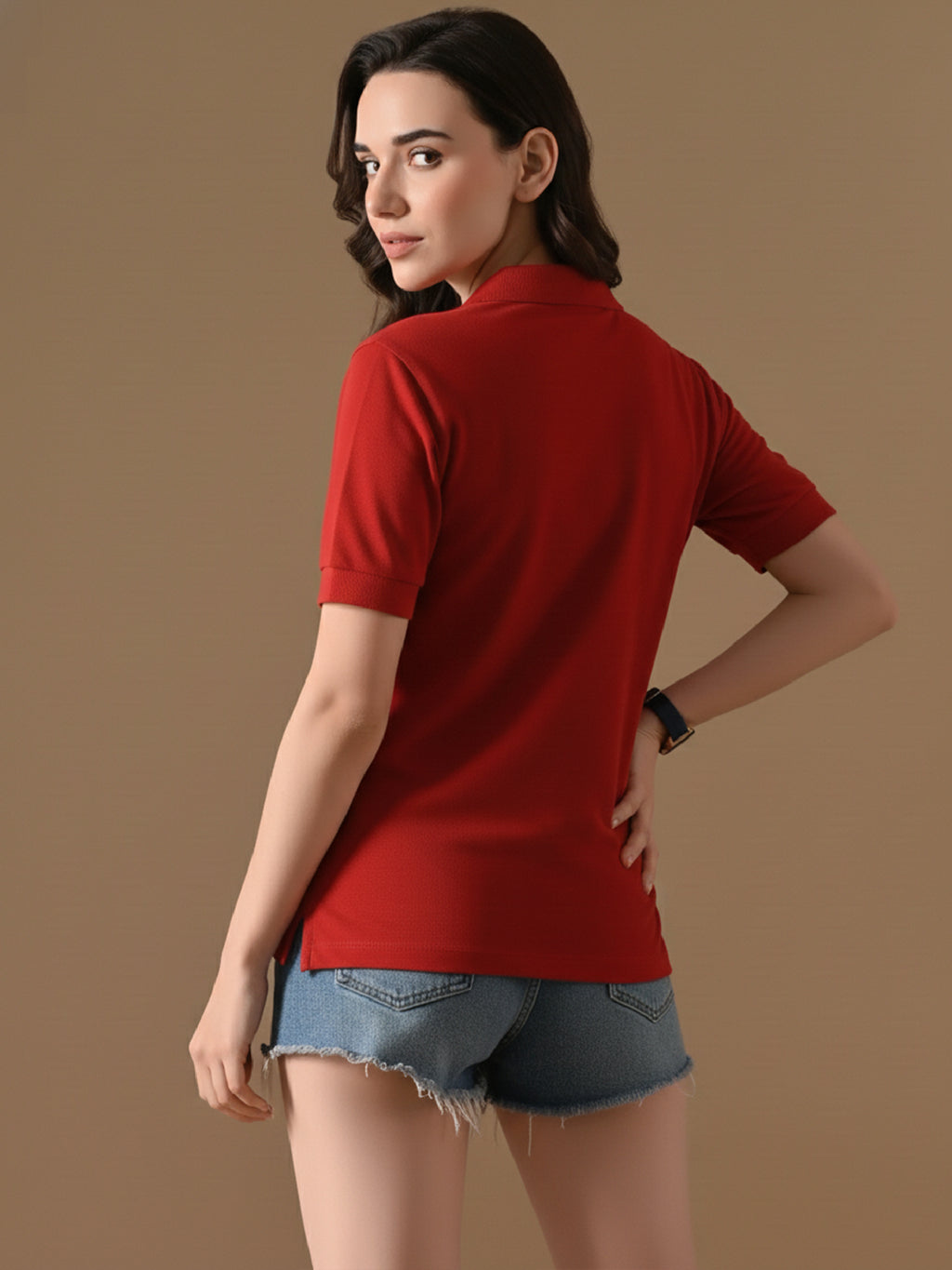 Essential Red Polo T-Shirt For Women