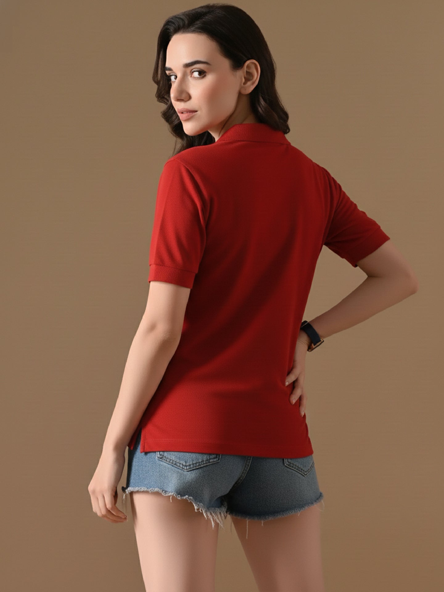 Essential Red Polo T-Shirt For Women