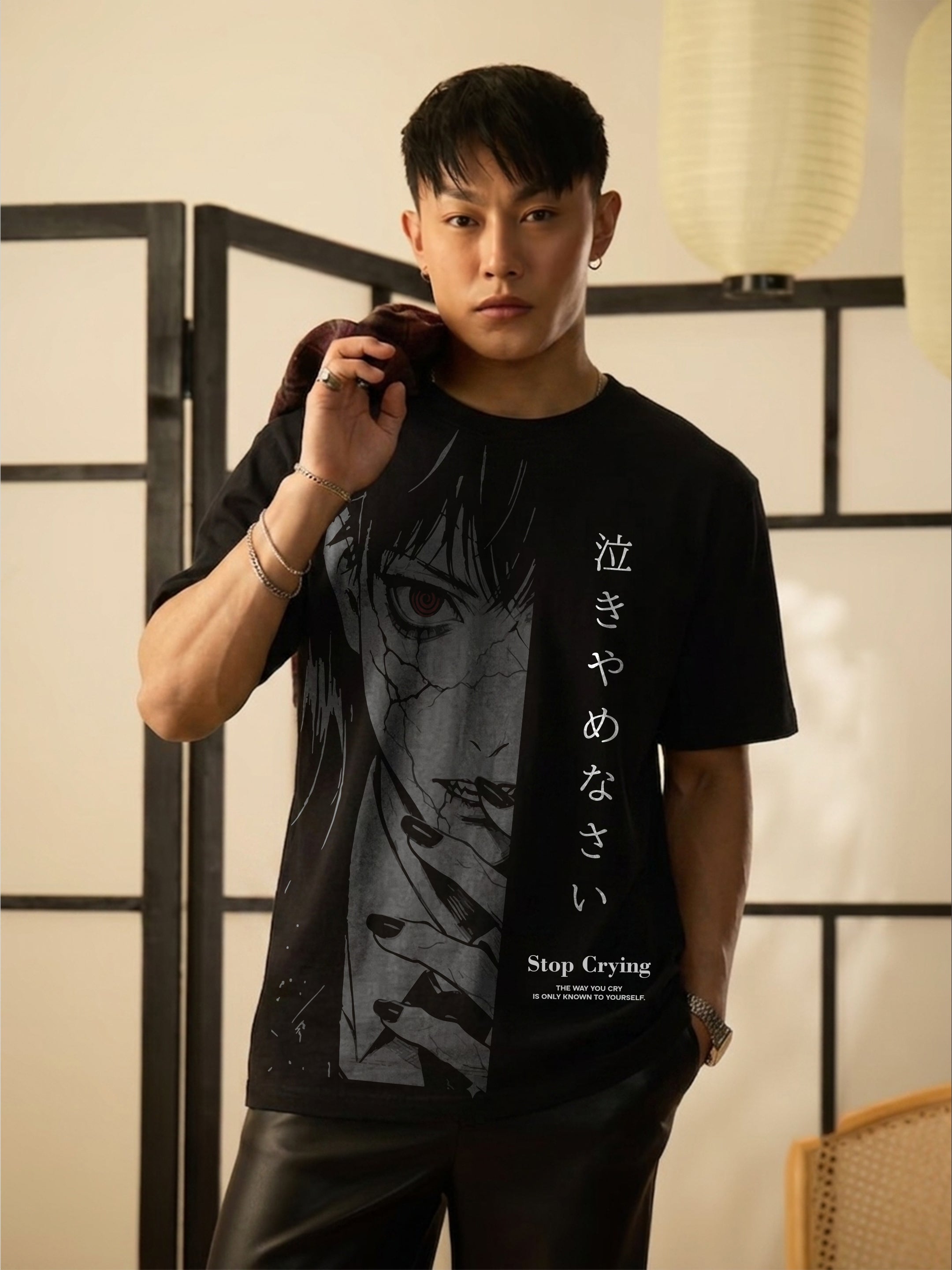 Regular Fit T-Shirt For Men - Stop Crying