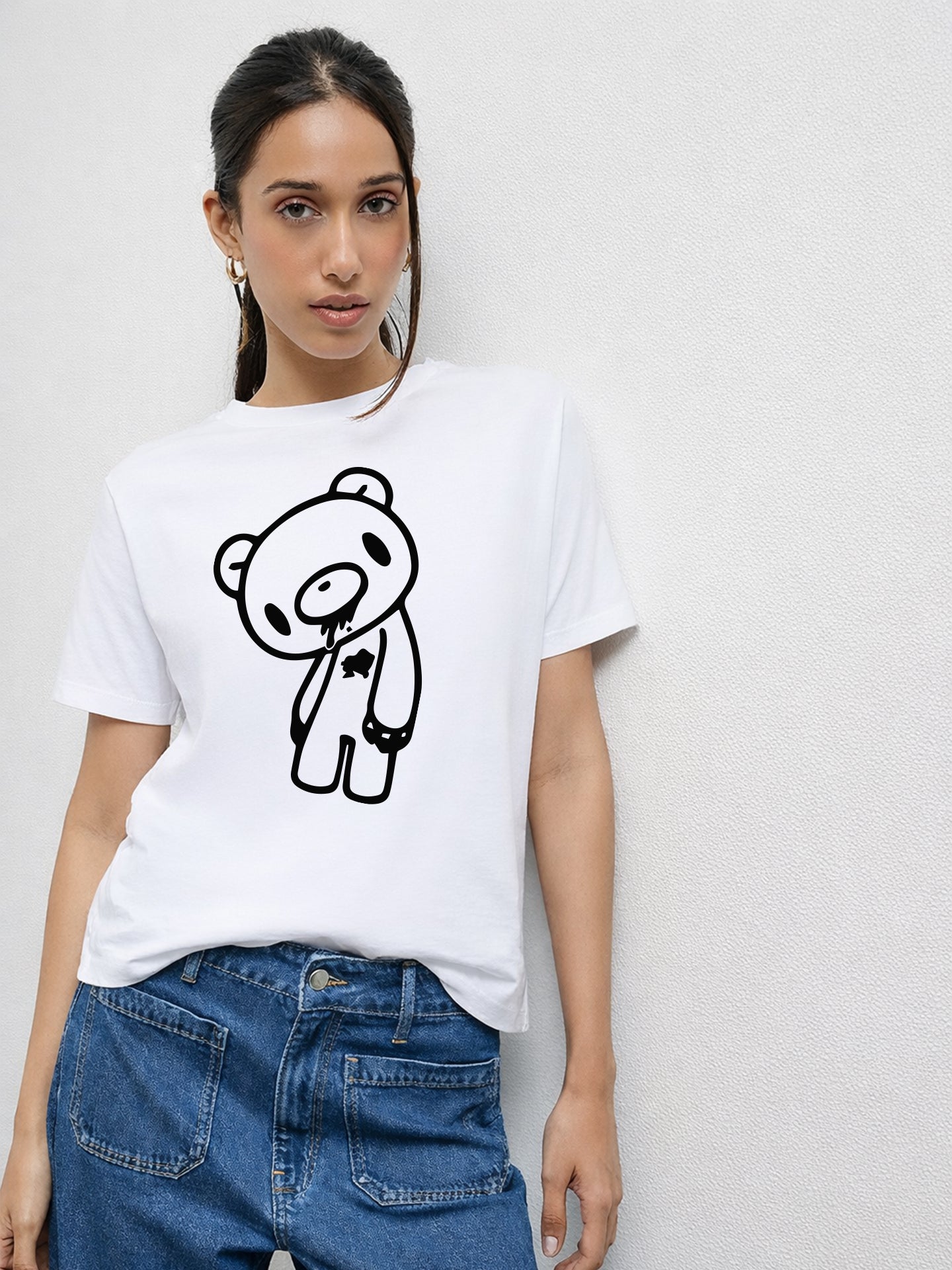 Regular Fit T-Shirt For Women - Sad Teddy