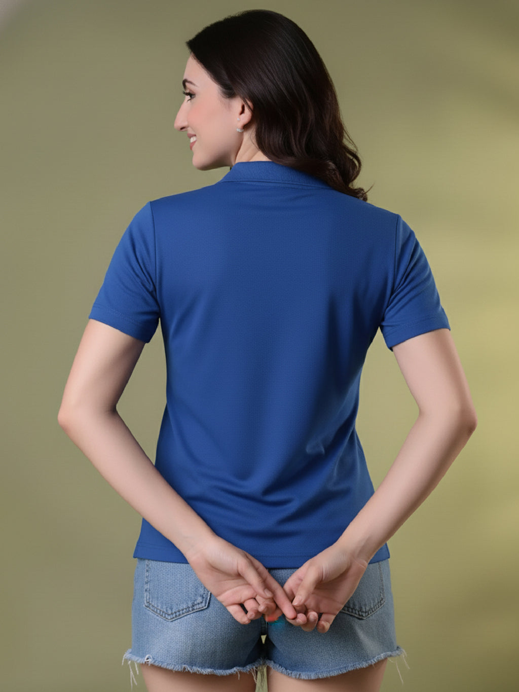 Essential Royal Blue Polo T-Shirt For Women