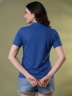 Essential Royal Blue Polo T-Shirt For Women