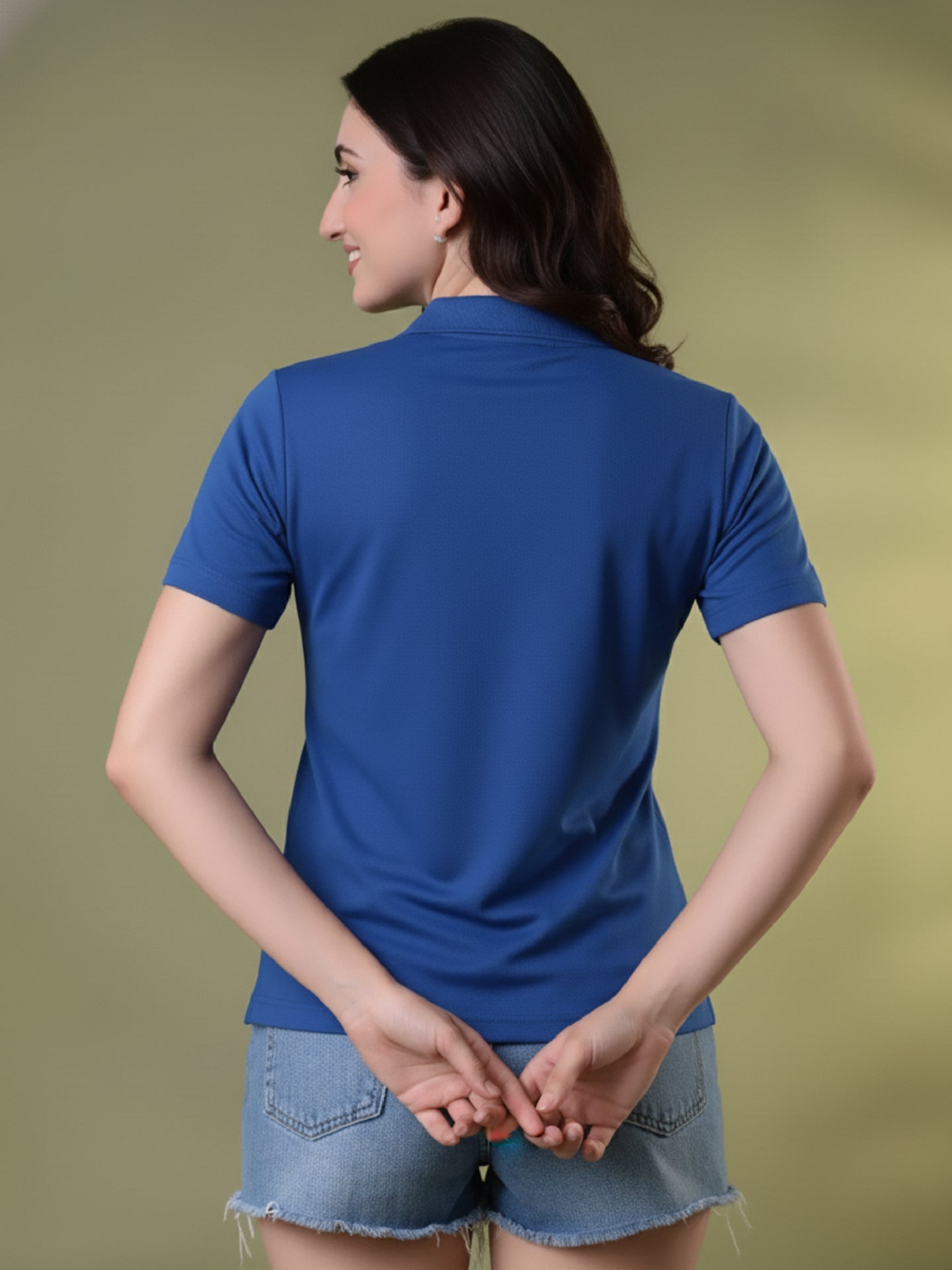 Essential Royal Blue Polo T-Shirt For Women