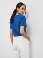 Basic Regular Fit T-Shirt For Women - Royal Blue