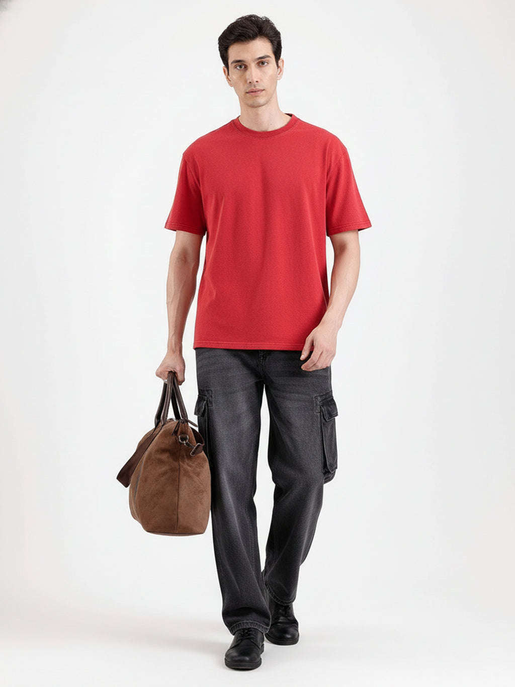Basic Regular Fit T-Shirt For Men - Red
