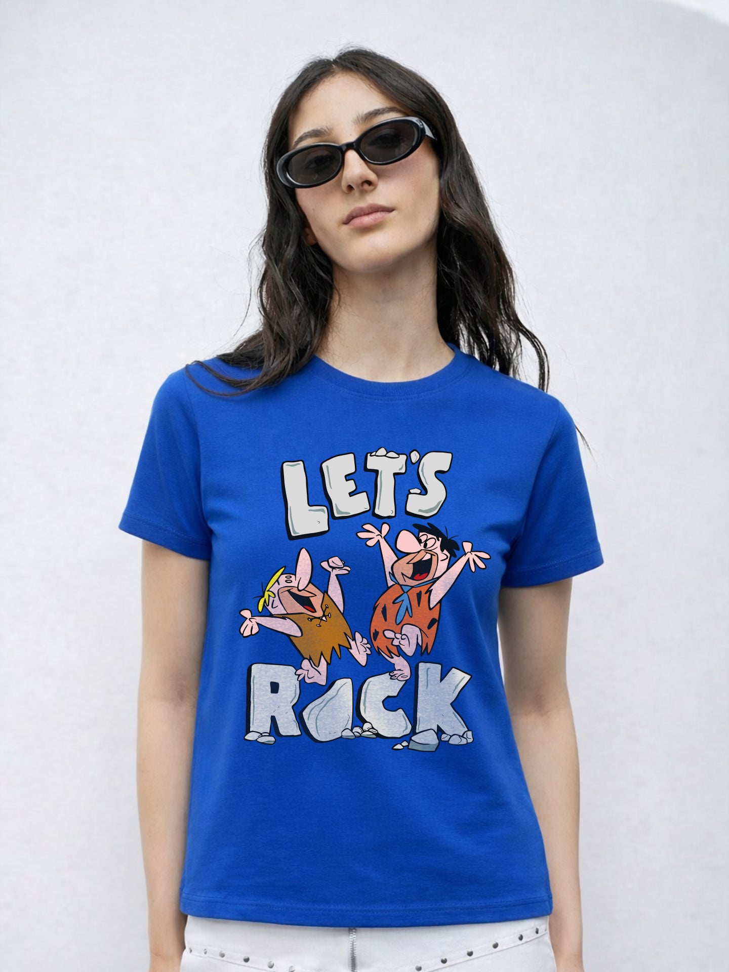 Regular Fit T-Shirt For Women - Lets Rock