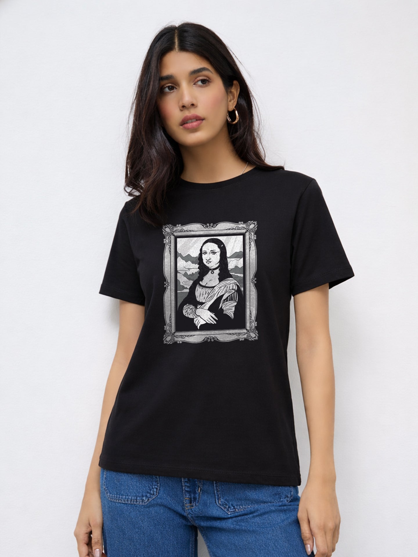 Regular Fit T-Shirt For Women - Monalisa