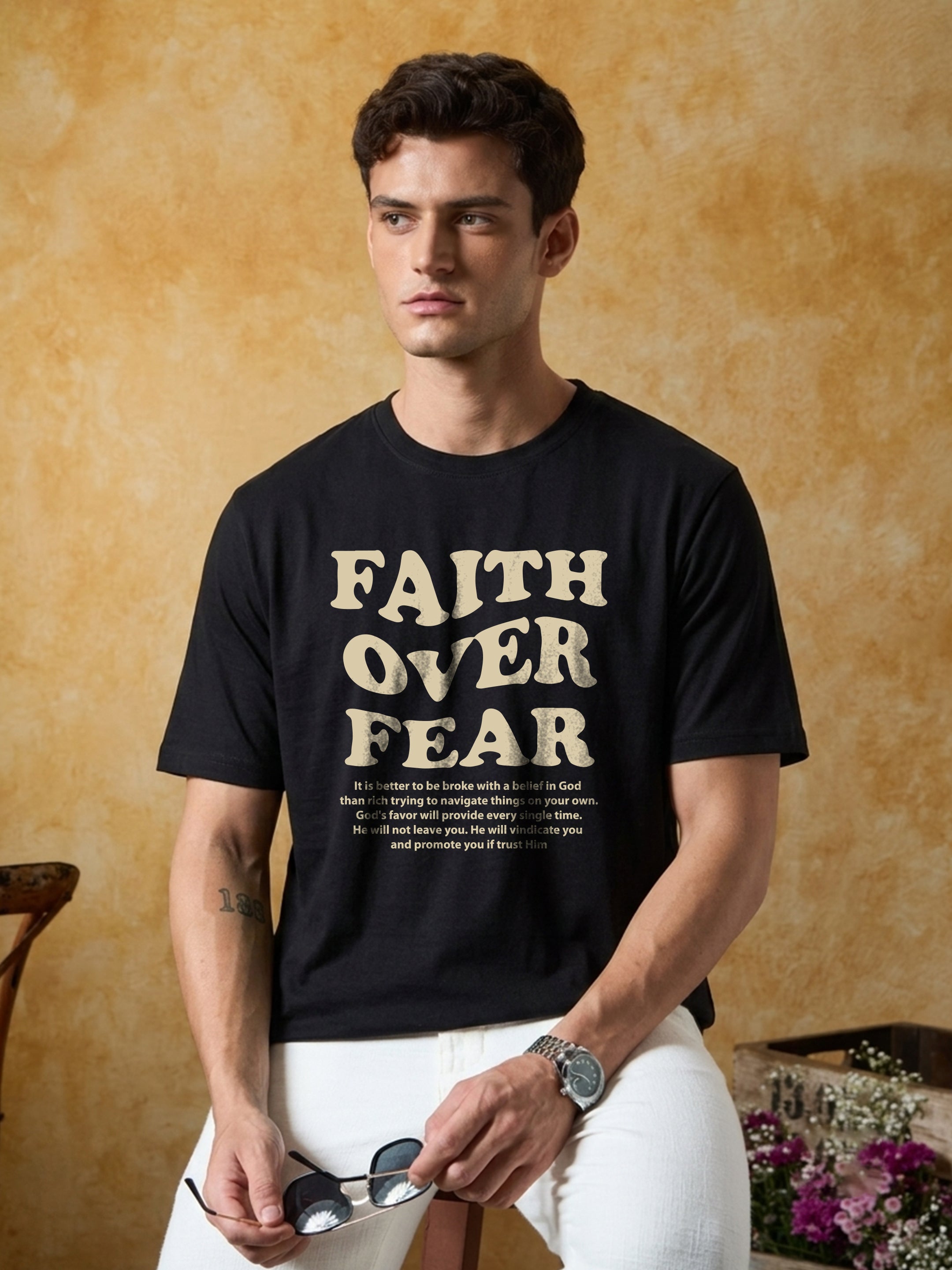 Regular Fit T-Shirt For Men - FAITH