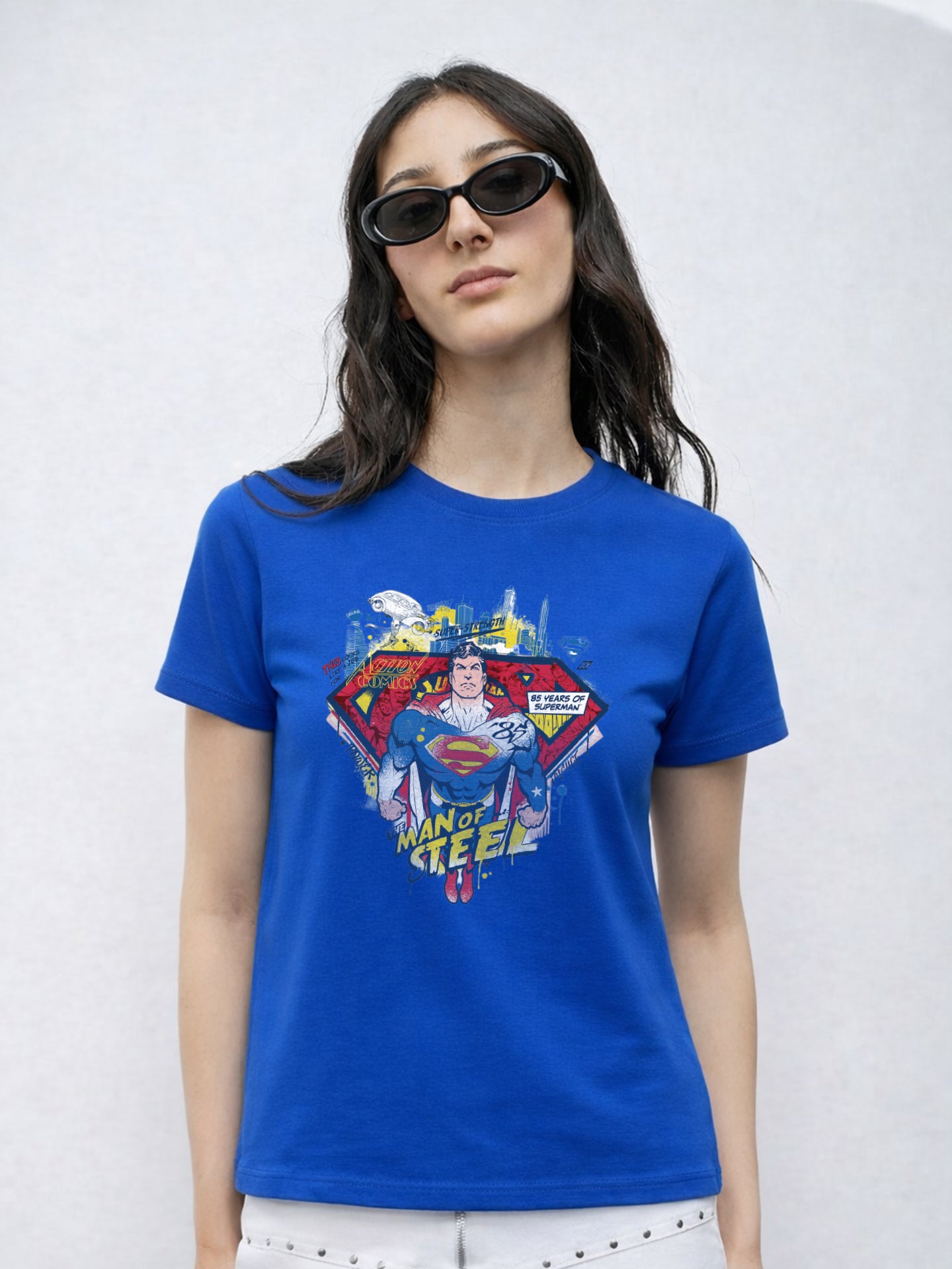 Regular Fit T-Shirt For Women - Man of Steel