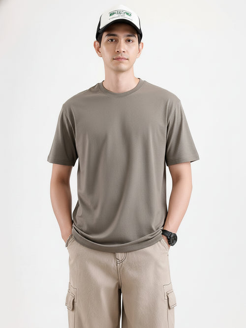 Basic Regular Fit T-Shirt For Men - Hazel Grey