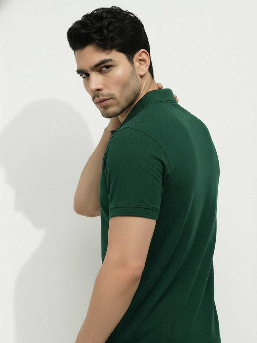 Essential Deep Green Polo T-Shirt For Men