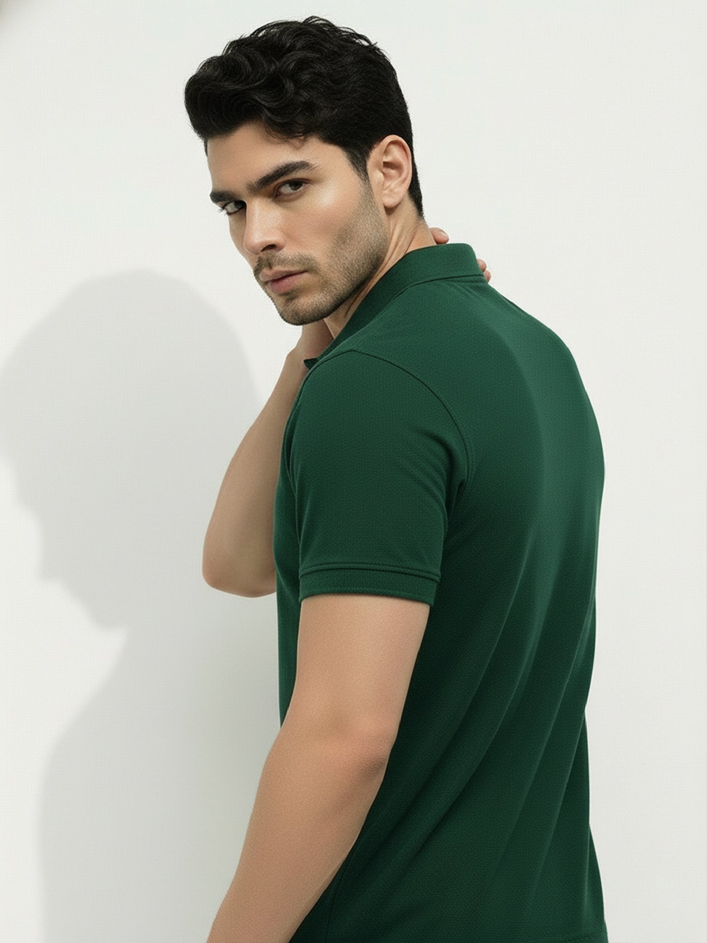 Essential Deep Green Polo T-Shirt For Men