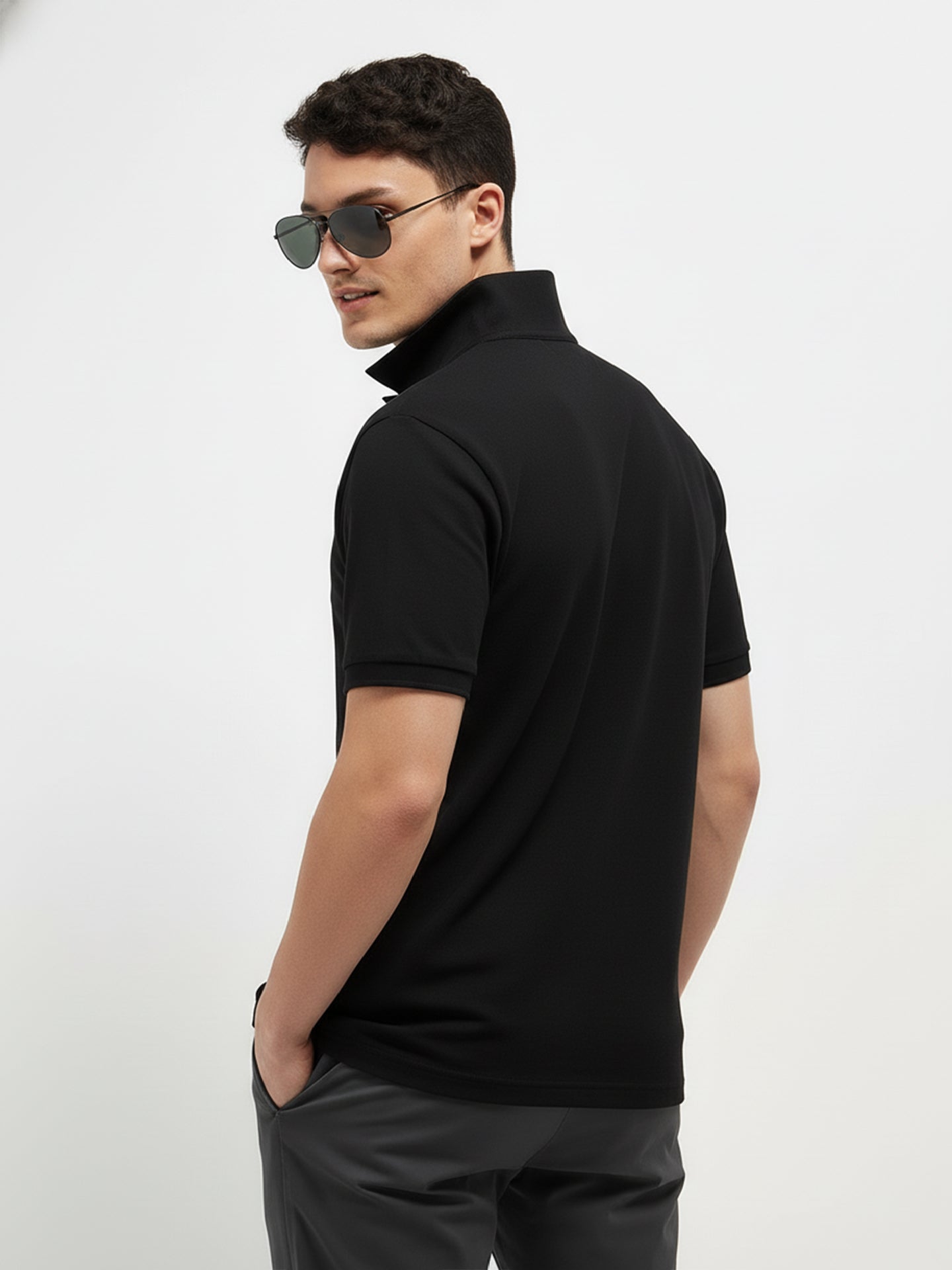 Essential Black Polo T-Shirt For Men