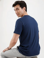 Basic Regular Fit T-Shirt For Men - Navy Blue