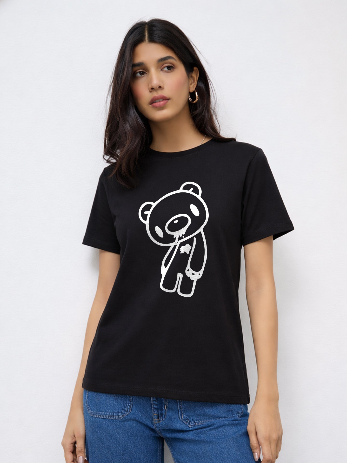 Regular Fit T-Shirt For Women - Sad Teddy