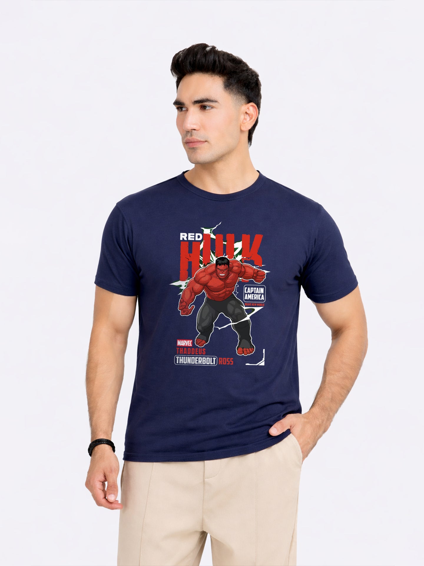 Regular Fit T-Shirt For Men - Red Hulk