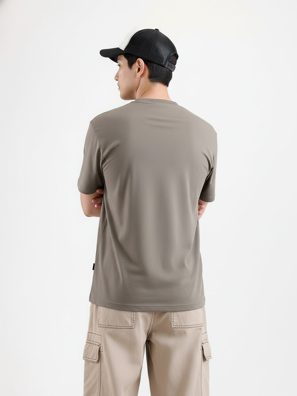 Basic Regular Fit T-Shirt For Men - Hazel Grey