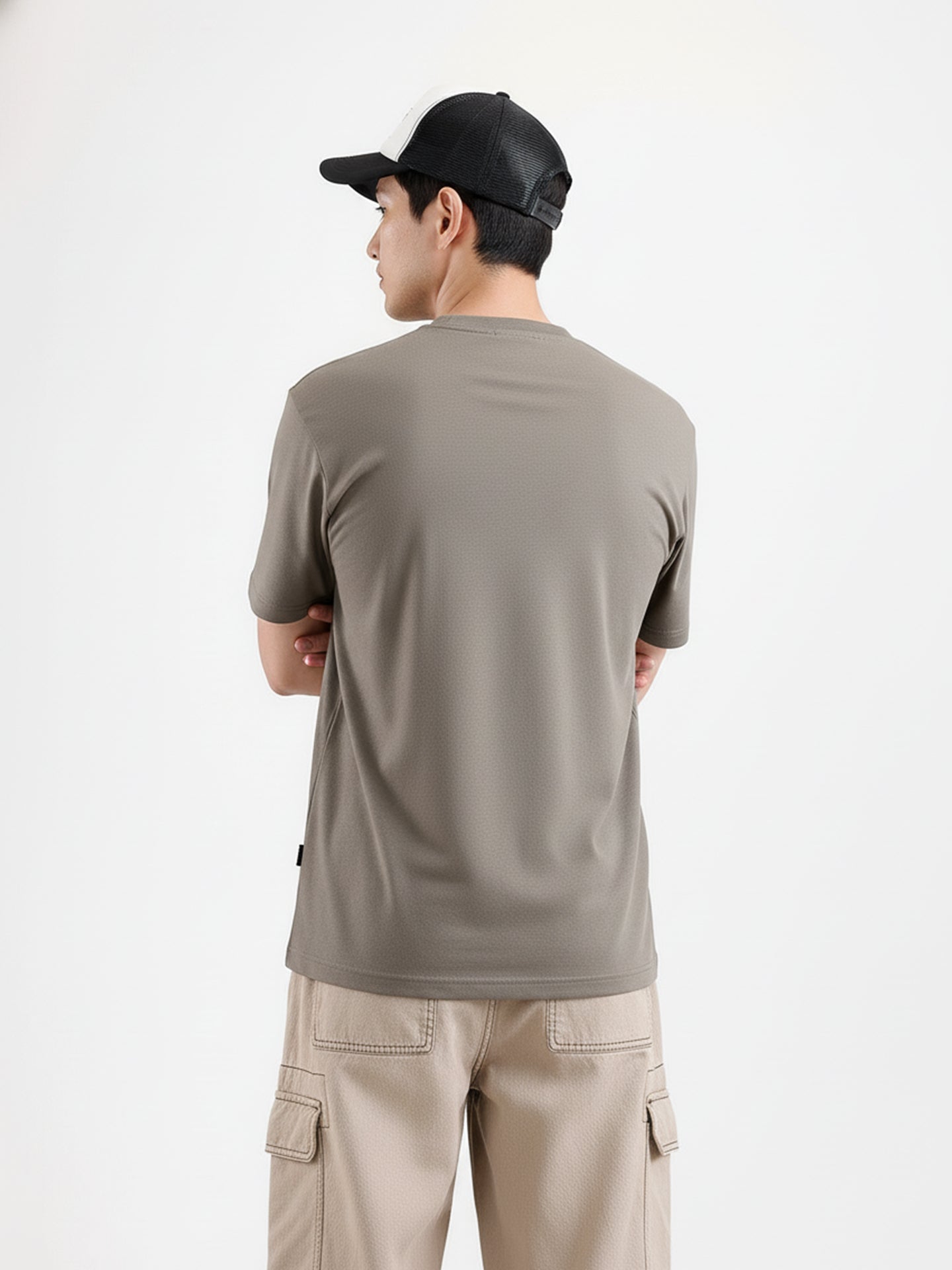 Basic Regular Fit T-Shirt For Men - Hazel Grey
