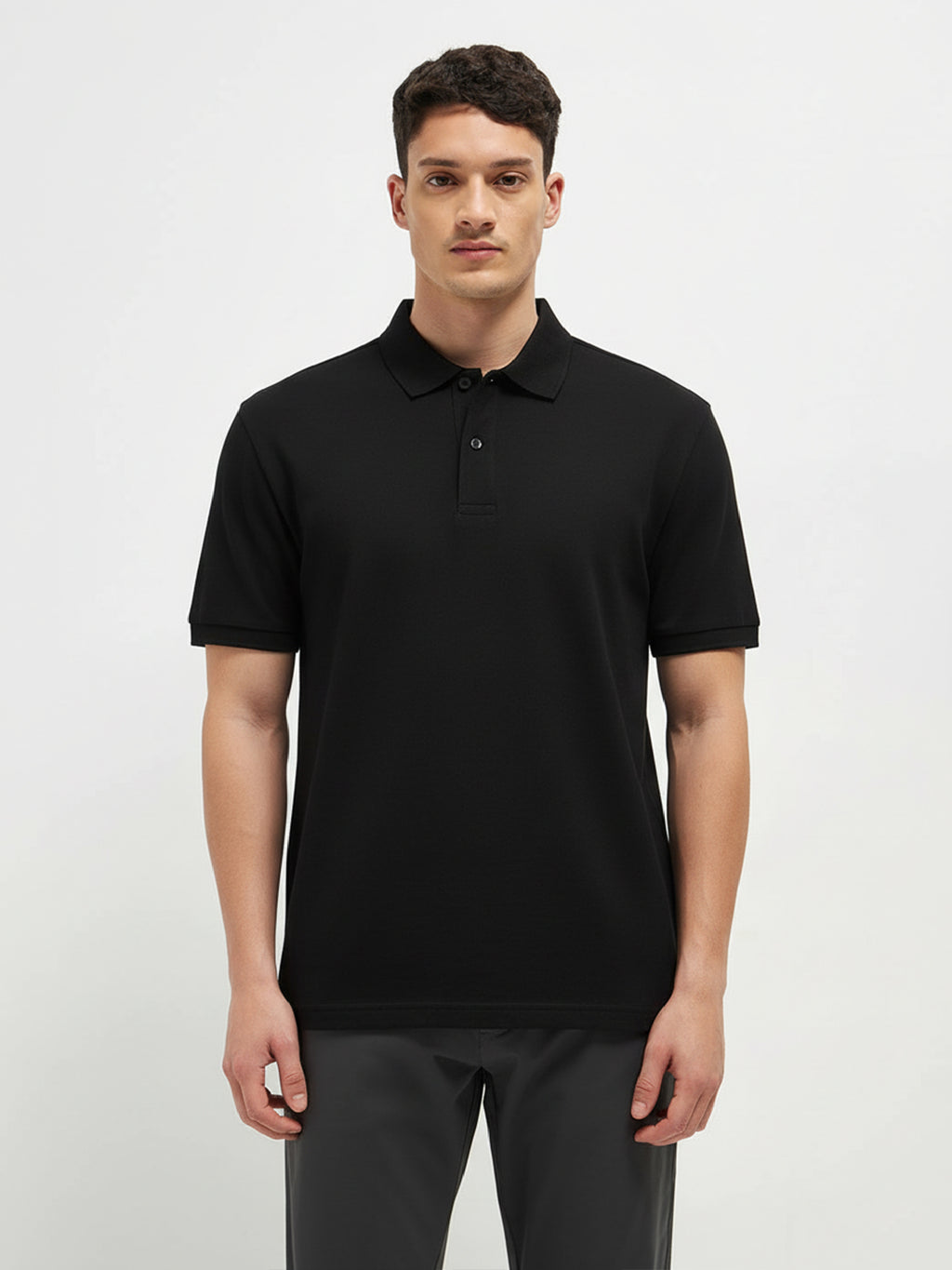 Essential Black Polo T-Shirt For Men