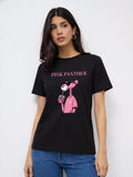 Regular Fit T-Shirt For Women - Pink Panther
