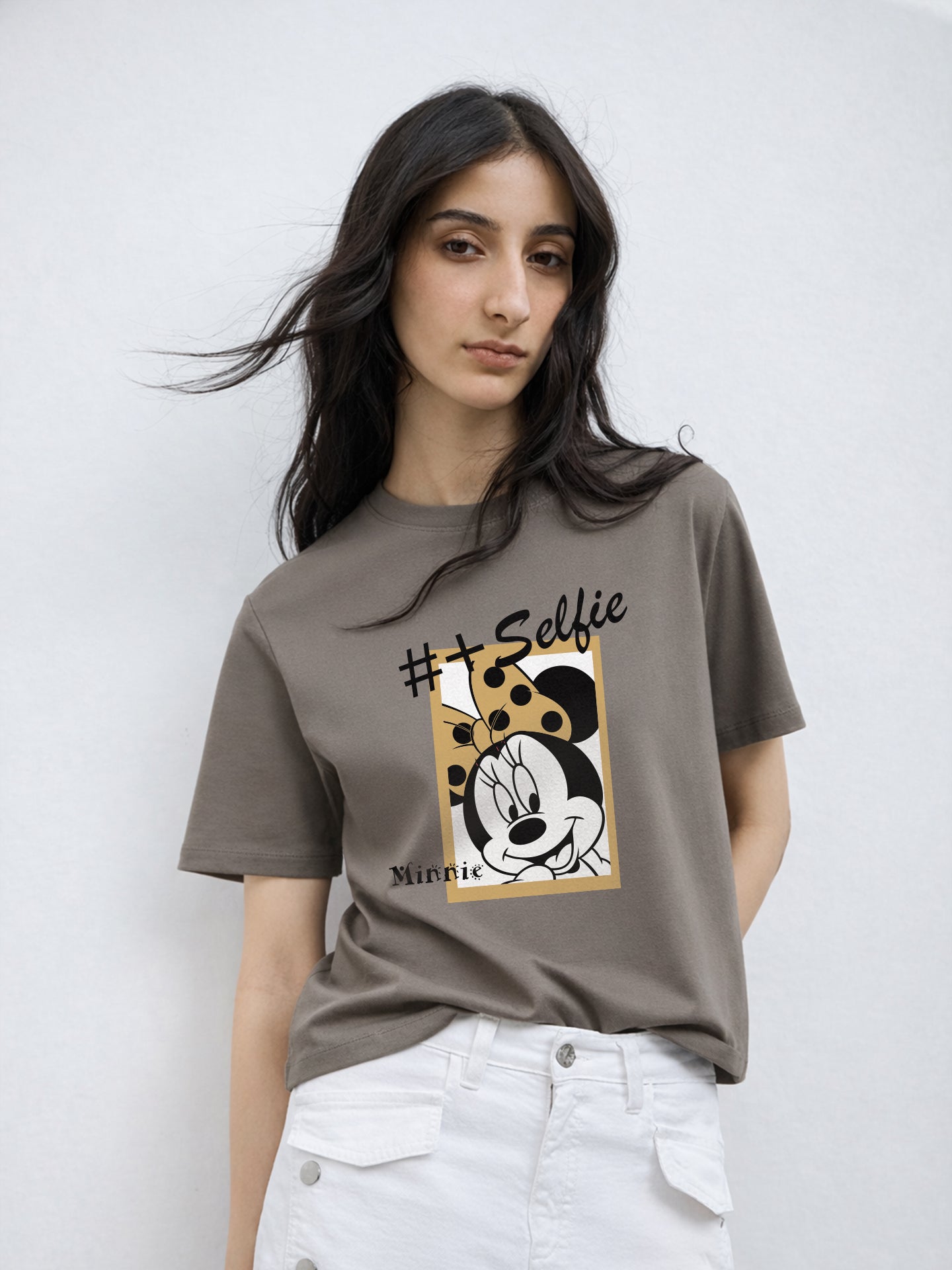 Regular Fit T-Shirt For Women - Minnie Selfie