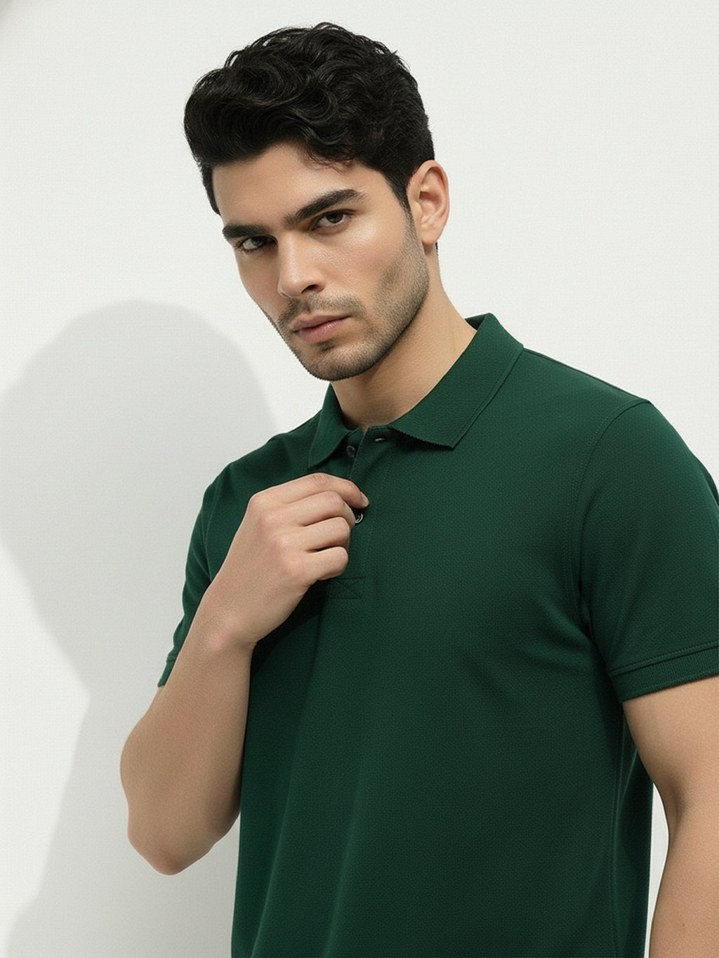 Essential Deep Green Polo T-Shirt For Men