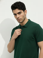 Essential Deep Green Polo T-Shirt For Men