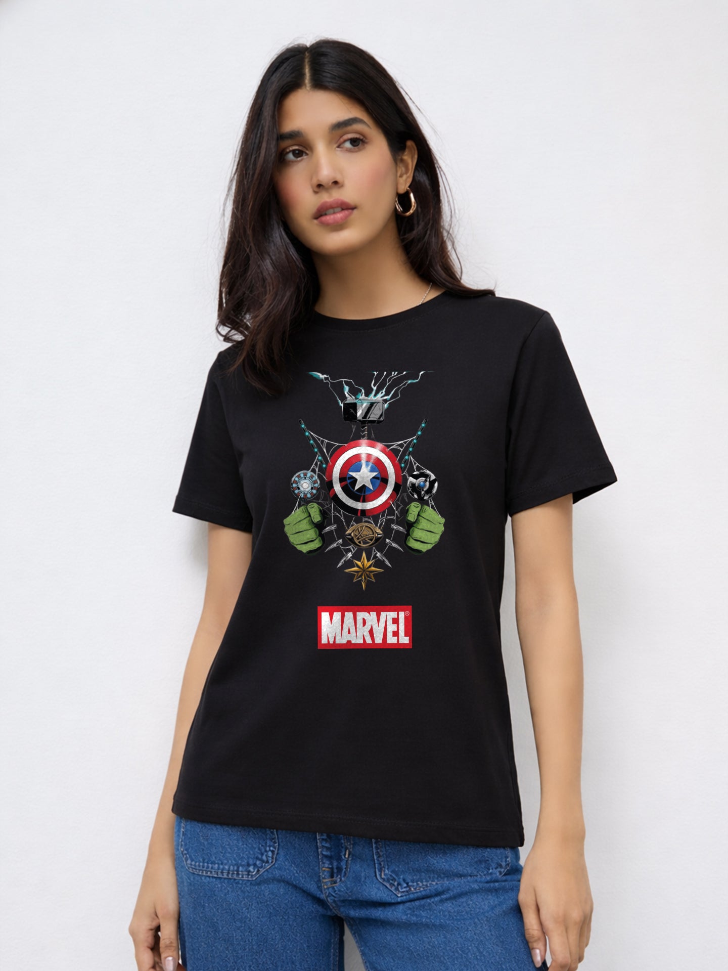 Regular Fit T-Shirt For Women - Marvel