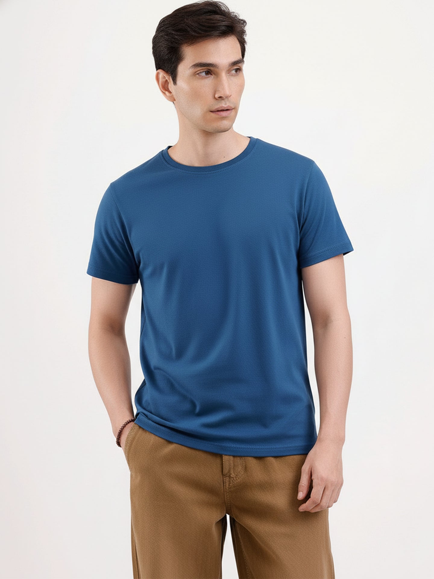Basic Regular Fit T-Shirt For Men - Royal Blue
