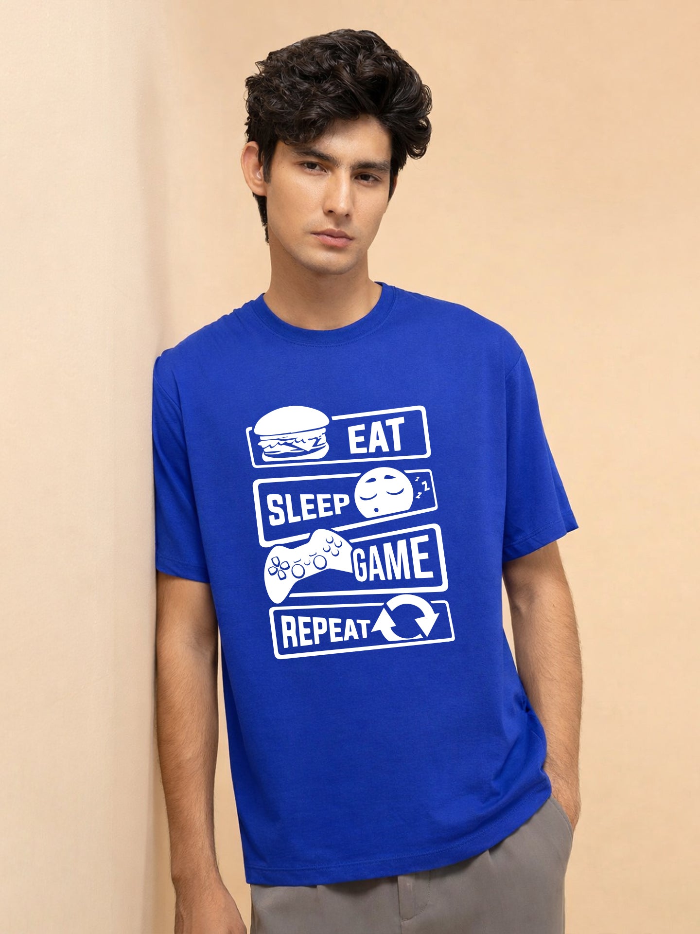 Regular Fit T-Shirt For Men - Eat Sleep Game