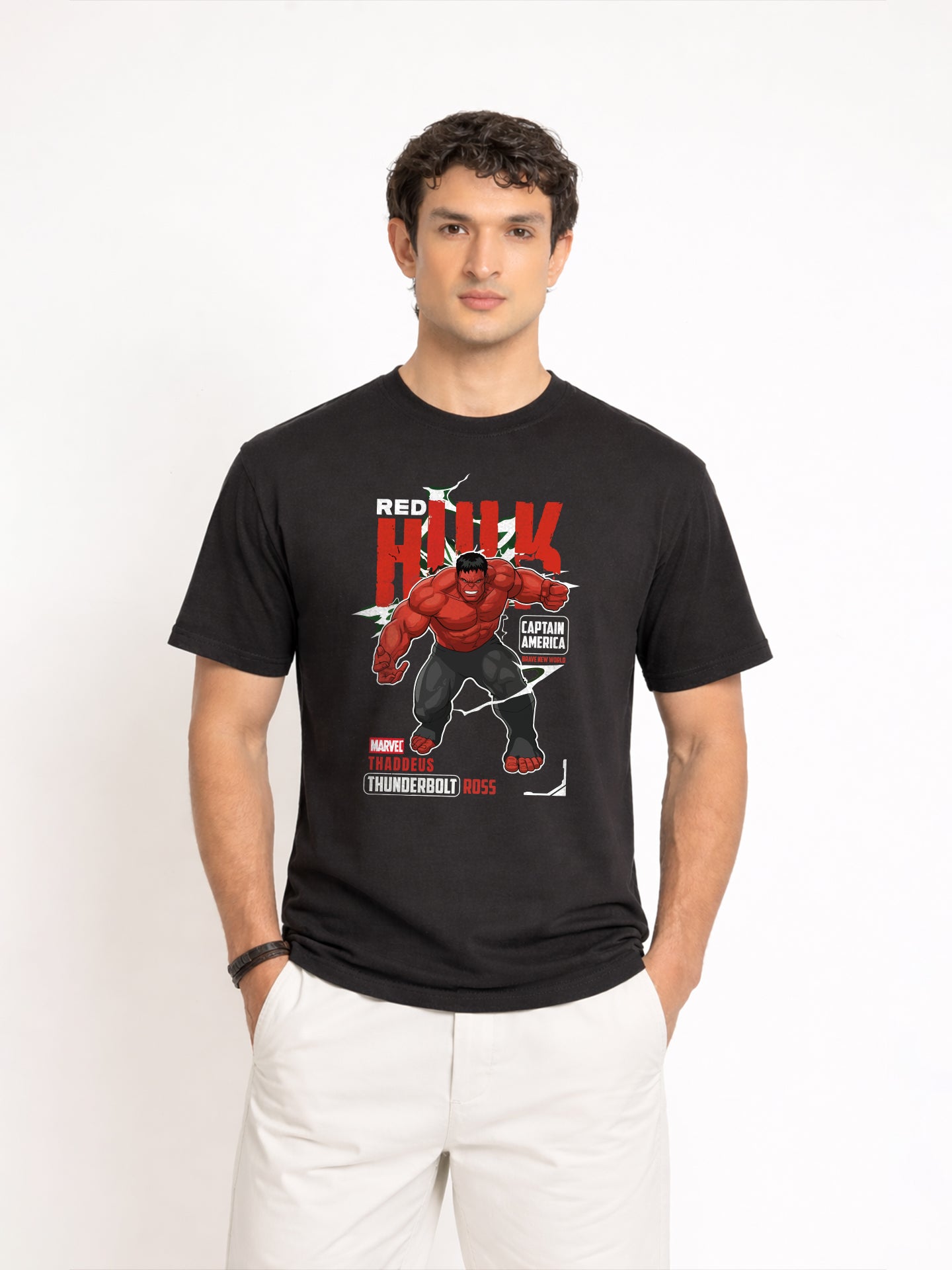 Regular Fit T-Shirt For Men - Red Hulk