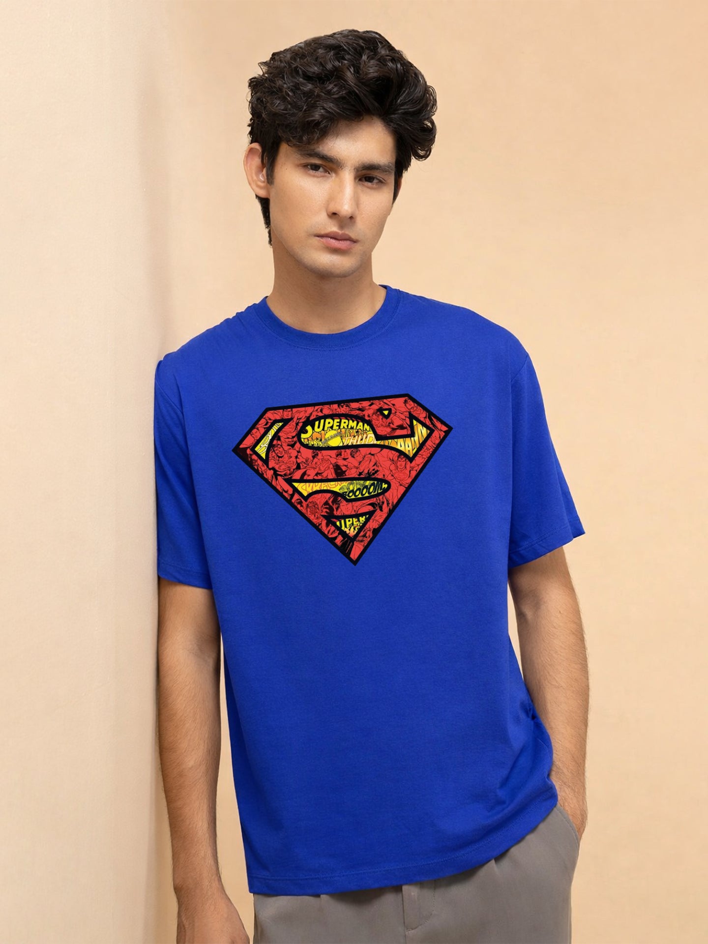 Regular Fit T-Shirt For Men - Super Man Comic