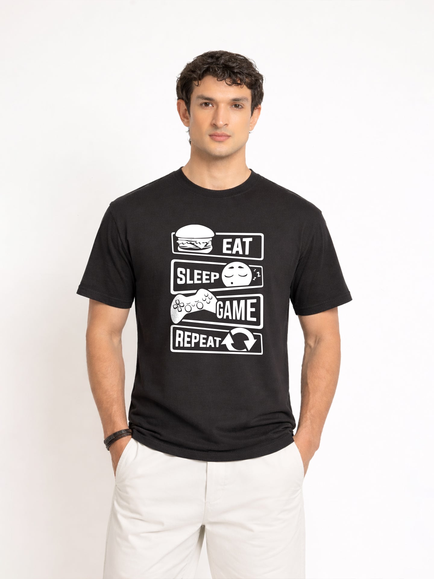 Regular Fit T-Shirt For Men - Eat Sleep Game
