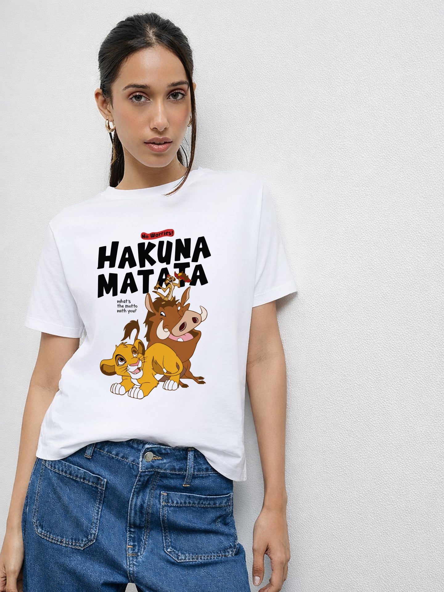 Regular Fit T-Shirt For Women - Hakuna Matata