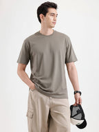 Basic Regular Fit T-Shirt For Men - Hazel Grey