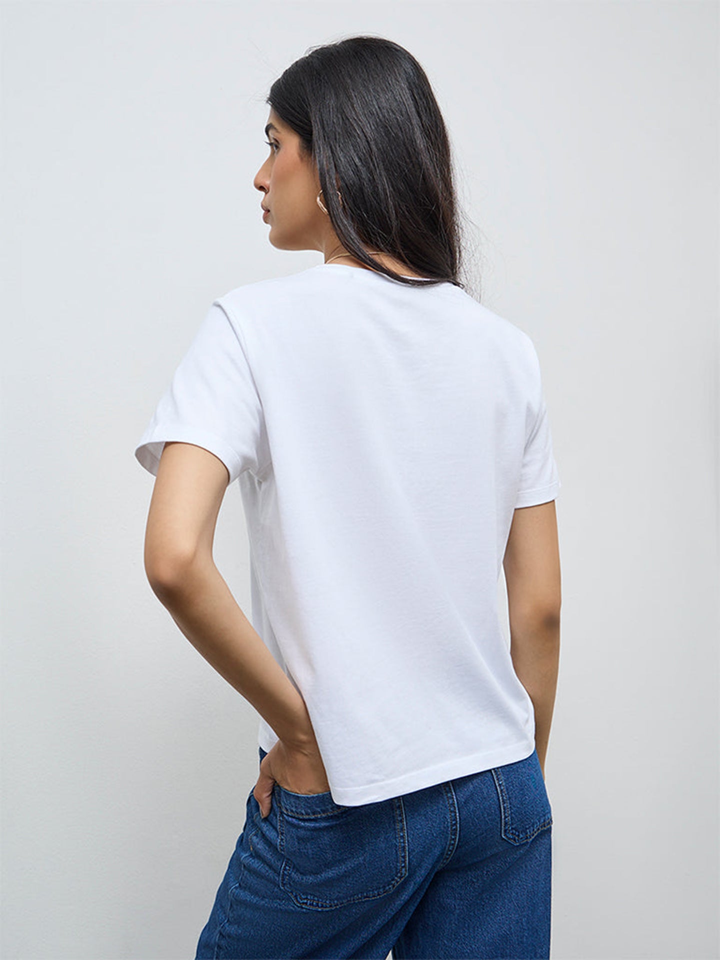 Basic Regular Fit T-Shirt For Women - White