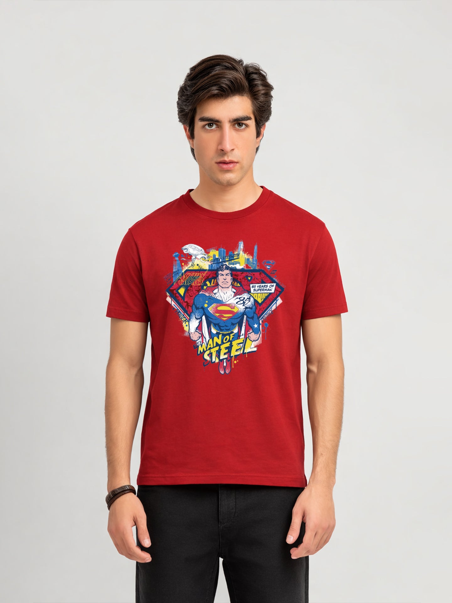 Regular Fit T-Shirt For Men - Man of Steel
