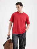 Basic Regular Fit T-Shirt For Men - Red