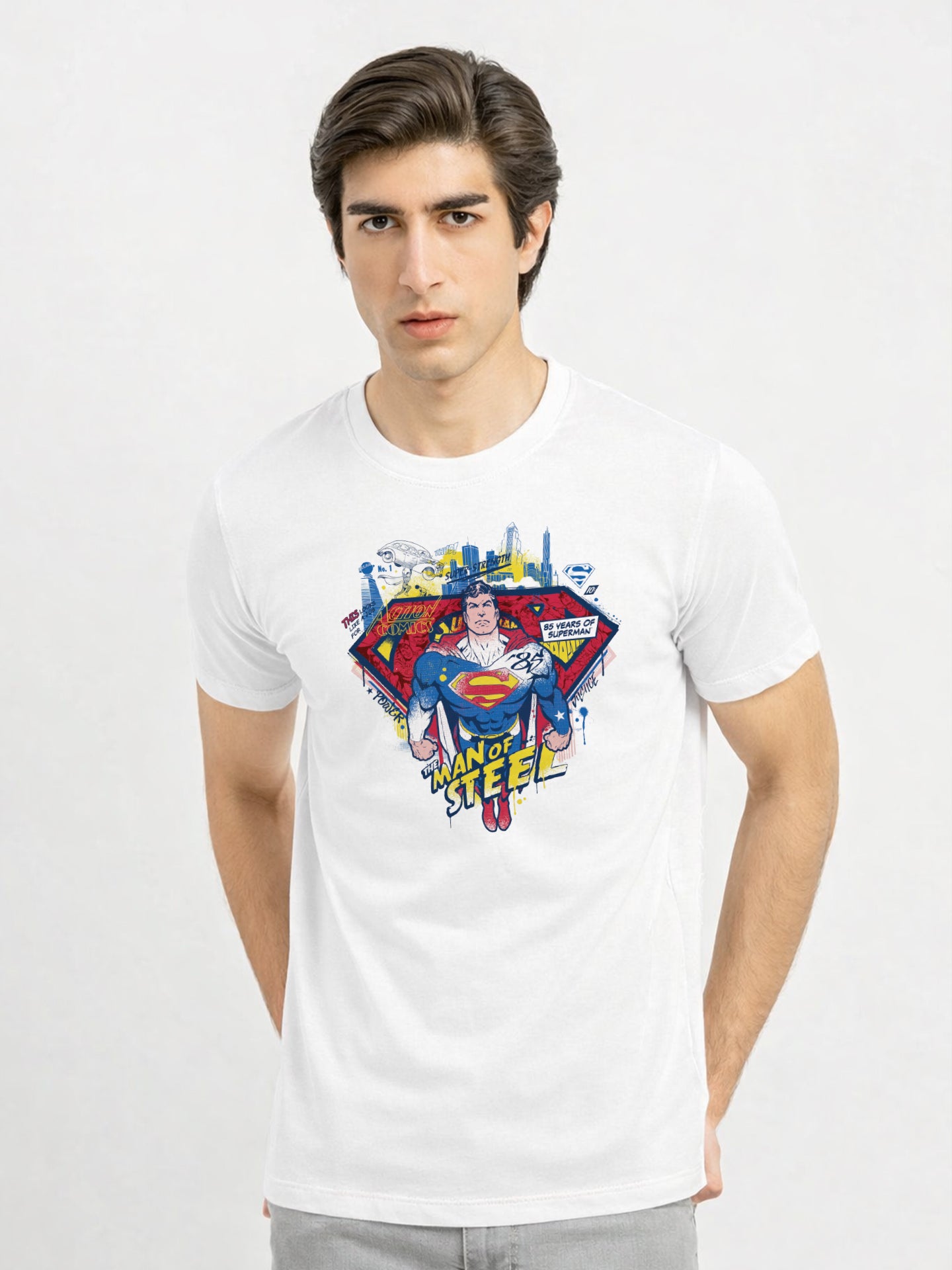 Regular Fit T-Shirt For Men - Man of Steel